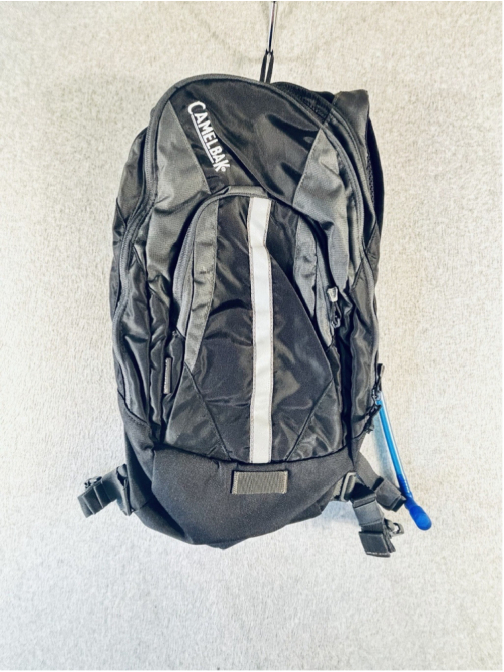 CamelBak Blowfish Hydration Backpack Black Gray Hiking Cycling w/ Reservoir